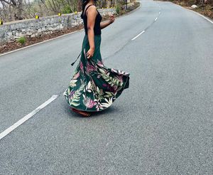 Bohemian Floral Print Maxi Skirt or can ethnic