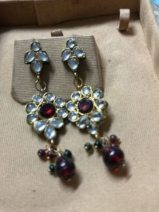 Exquisite Kundan Drop Earrings