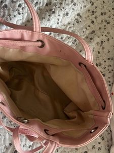 SAVANA Cute Pink Drawstring Shoulder Bag