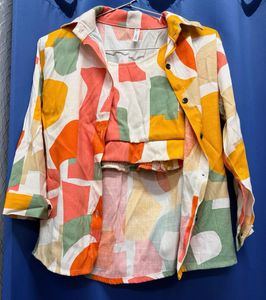 Colorful Abstract Print Two-Piece Set