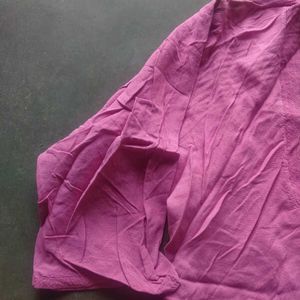 Vibrant Purple Cotton Kurta
