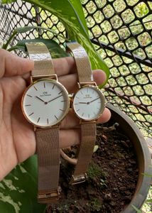 Daniel Wellington Gold Mesh Watch Set
