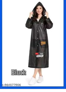 Stylish Black Raincoat