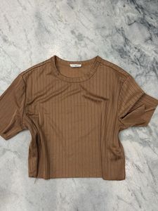 Ribbed Knit Cropped Baby tee