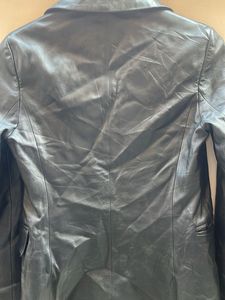Classic Black Leather Blazer