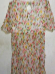 Chic Floral Print Dress Material