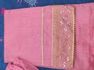 Unstiched Pink kurti set