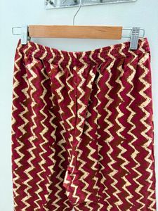 Printed Maroon Palazzos