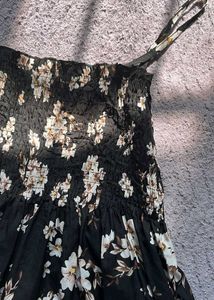 Floral Black Maxi Dress