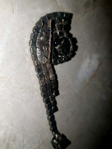 Sparkling Black &amp; Clear Rhinestone Brooch