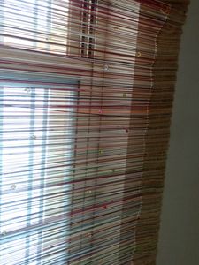 Sheer Decorative Curtain With Beads