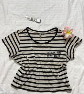 Striped Graphic Tee