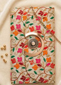 Embroidered Clutch Bag