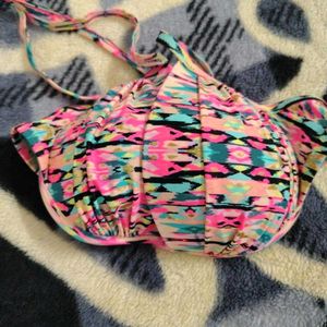 Vibrant Abstract Print Bikini Top 🆕 NWOT