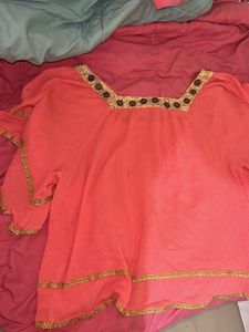 Stylish Peach Kurta Top