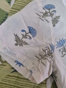 Women's White Floral Print Kurta