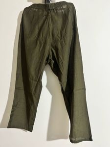 Olive Floral Print Kurta with Trousers