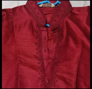Only Upper Kurta Dark Red Colour