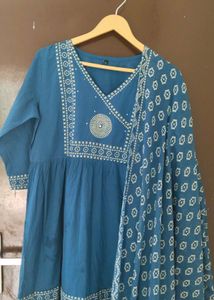 New Unused PureCotton Flared Anarkali Suit