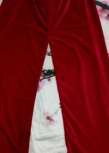Magenta Leisure Wear Pyjamas In Velvet Fabric
