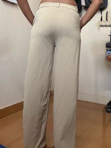 Lightweight Wide Leg Pants or beige trousers