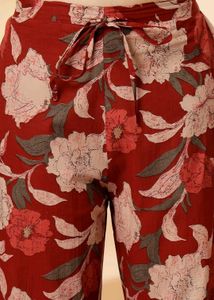 Red Floral coord Set