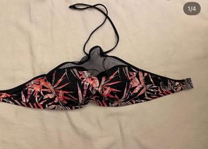 Tropical Print Bikini Top