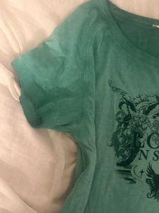 Y2k grunge green top