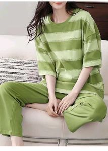 Green Striped Co-ord Set