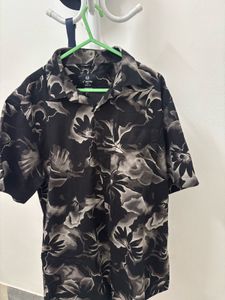 Stylish Black Floral Print Shirt
