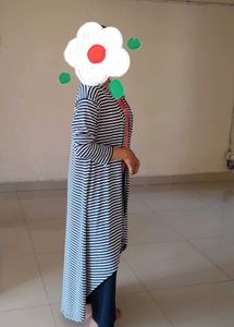 Shrug Striped Open Front Long line