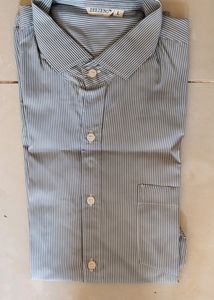 Deezeno Brand Full Sleeves Striped Shirt Cotton Blended Size L