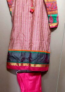 Vastra brand silk salwar with churidhar pants