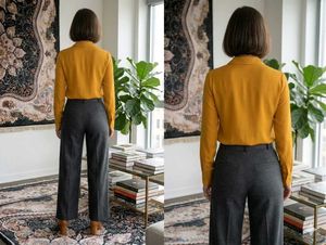 Mustard Ruffle Front Blouse