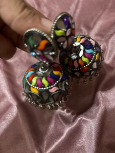 Boho Multicolor Jhumka Earrings