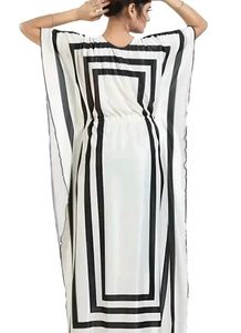 NEW ✨💎Stylish Black &amp; White Striped Kaftan