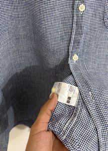 Men's Blue Checkered Casual Shirt