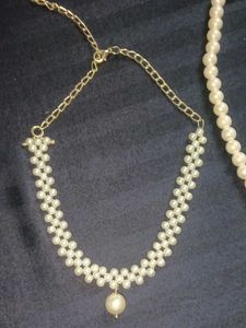 Elegant Pearl Necklace Set of 2