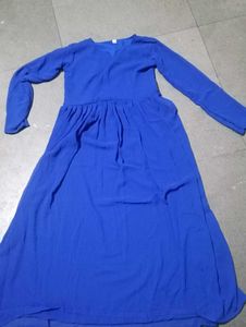Vibrant Blue Anarkali Kurta xs