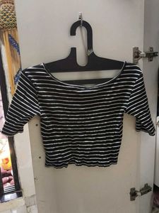Striped Cropped Top