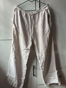 Striped Wide Leg linen trouser