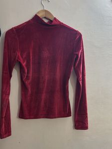 velvet red top