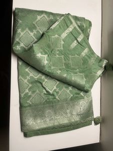 Elegant Green Silk Saree