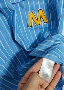 🔥Blue Striped Short Sleeve Shirt