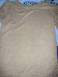 Sparkly Gold Long Sleeve Top