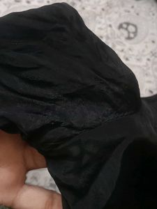 Elegant Black Kurta with Silver Embellishments