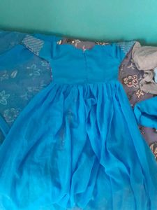 Elegant Blue Embroidered Kurta Set