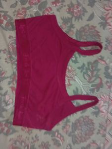 Comfortable Pink Sports Bra