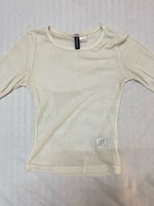 H&amp;M mesh Long Sleeve Top