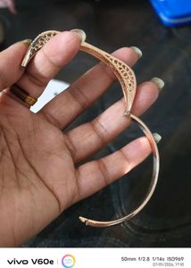 Elegant Rose Gold Tone Bangle Bracelet
